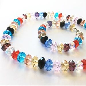 NEW SWAROVSKI Necklace and Bracelet Multicolor set